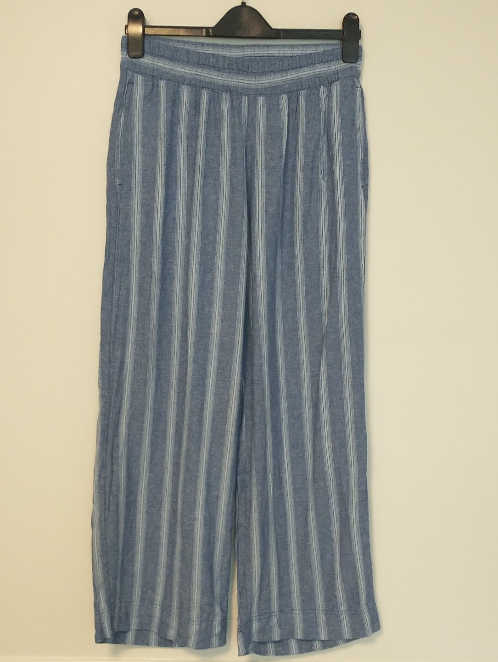 Old Navy High Rise Wide Leg Striped Linen Blend Pants Small